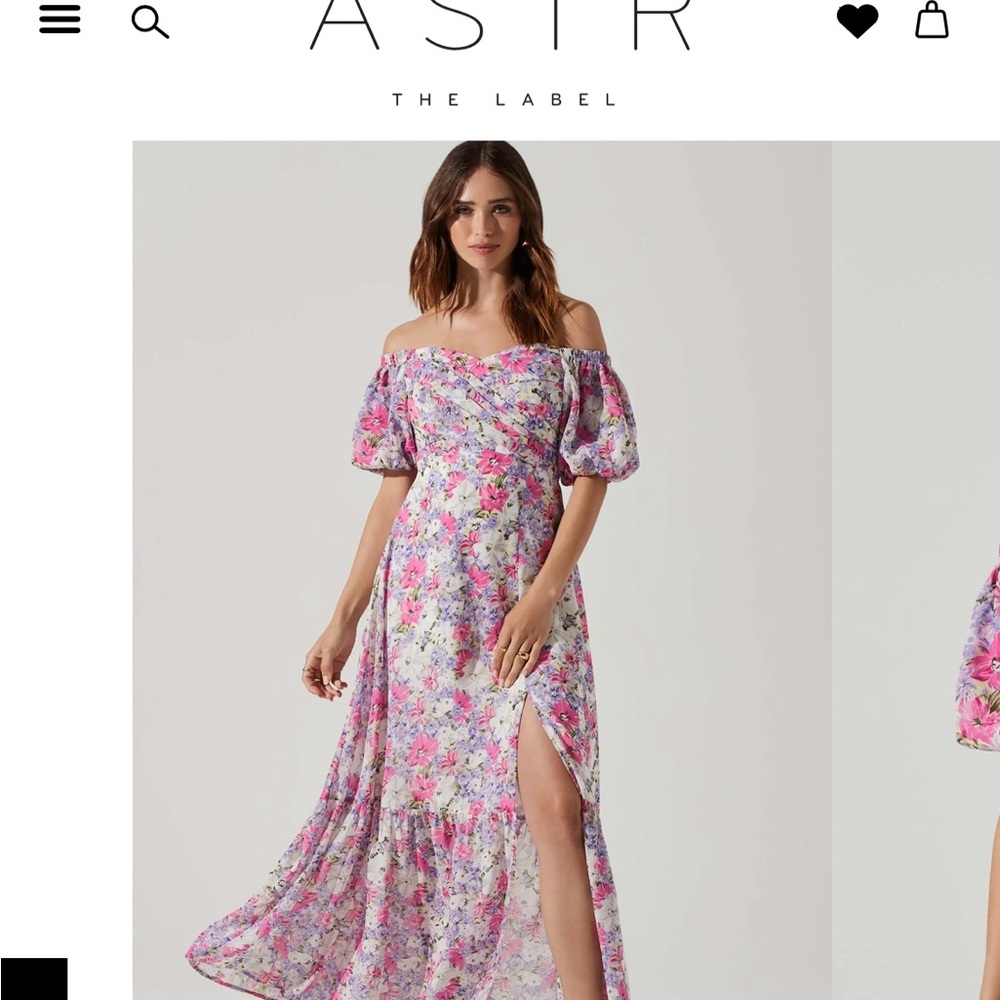 Astr Pink and Purple Floral Maxi Dress